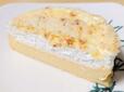 【コストコ ダブルチーズケーキ 800g(6個) 1498円】レアチーズ(上)とベイクド(下)の2層構造
