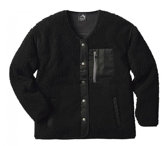 デタッチャブルボアフリースジャケット ブラック