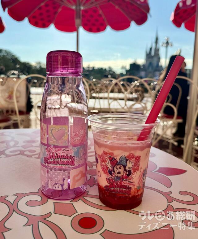 ストロベリーミルク(600円)にプラス1,300円スーベニアドリンクボトル