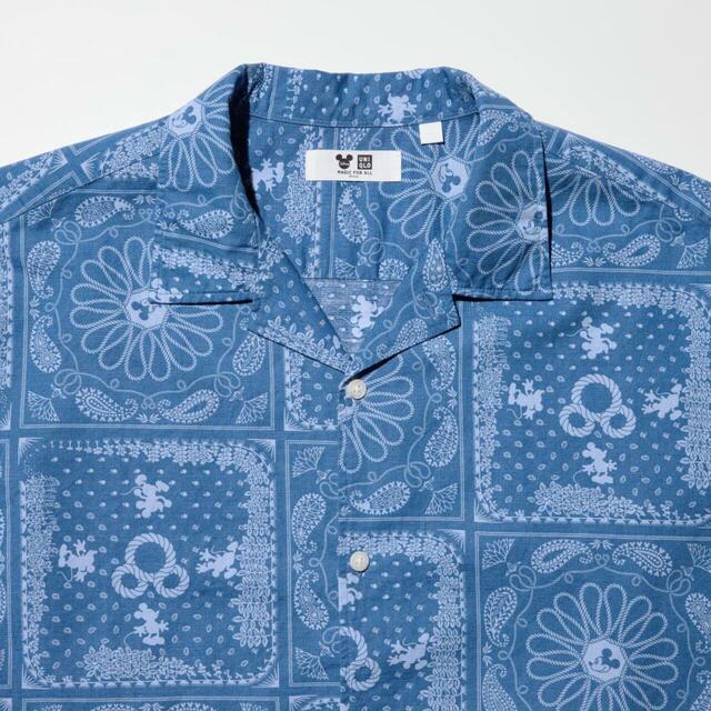 コットンリネンシャツ 2,990円｜ユニクロ UT「ディズニー イン ブルー」