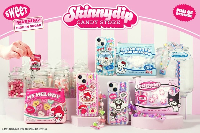 【SKINNYDIP LONDON×サンリオキャラクターズ】キャンディストアの世界観を詰め込んだ、とびきりスイートなアイテムが登場