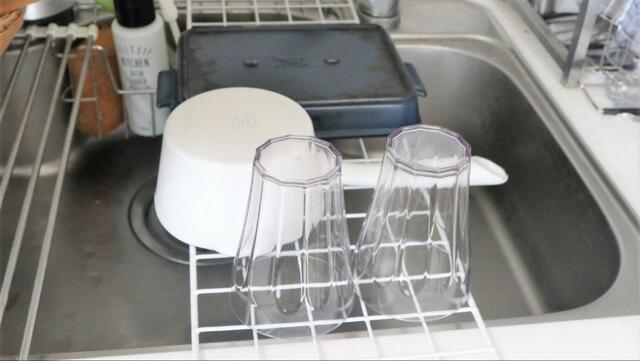 【ワイヤーネット活用術 水切り】シンクに水切りスペースを増設