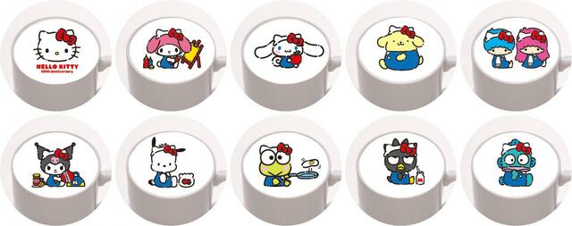 「ハローキティ50thラテアート（全10種）※イメージ」＜全10種　600円（税込み）＞【「ハローキティ50周年　The Future in Our Eyes」シリーズ】