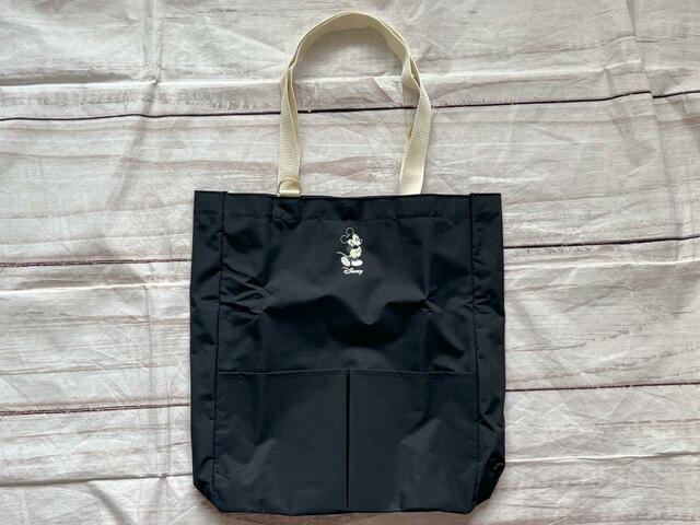モノトーンにミッキーデザインがおしゃれな新婦なトートバッグ