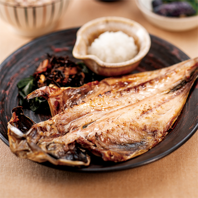 鯵の炭火焼き定食