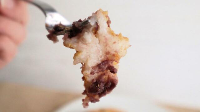 【トライアル  自社製おはぎ】外側はもちもち！全体的に密度が高く、すごい食べごたえです