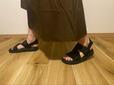 【adidas テレックス Sumra サンダル】かかとの部分はゴム仕様のため、歩いても靴がパタパタする感じはありません◎