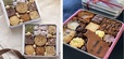 〈BAKESHOP AIKA（ベイクショップ アイカ）〉 クッキー缶 4,121円（1個）、〈8・7BAKE SHOP（ハチナナベイクショップ）〉 クッキー缶(大) 2,592円（170g）