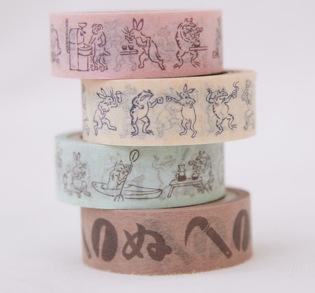 鳥獣戯画マスキングテープ（4巻セット）