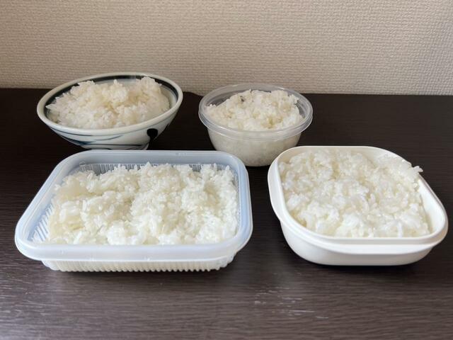 【冷凍ご飯容器】それぞれピッタリご飯一膳ずつ入ります
