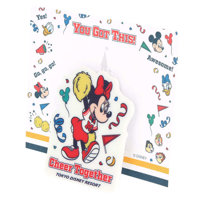 クリップ（メモ付） 800円｜東京ディズニーリゾート「ポンポンを持ったミッキーたちが元気に盛り上げてくれるグッズ」｜販売店舗：東京ディズニーランド「グランドエンポーリアム」、東京ディズニーシー「エンポーリオ」｜発売日：2025年4月24日（木）