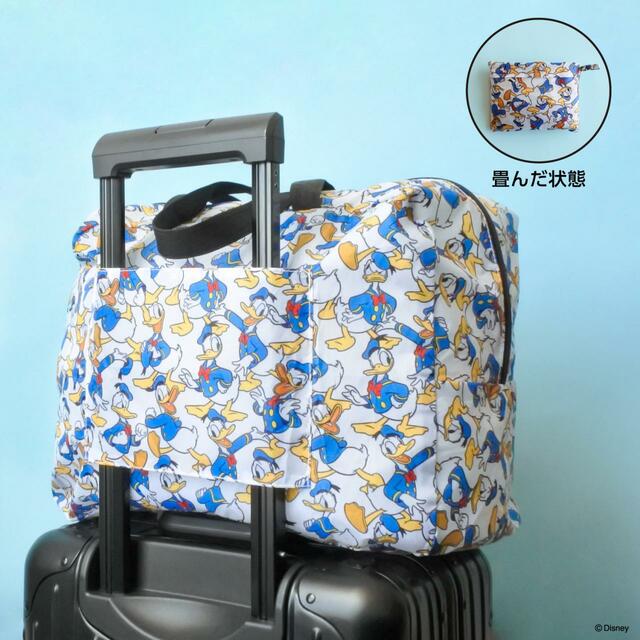 折りたたみボストンバッグ　550円（税込）【キャンドゥ「ドナルドダック」オリジナルデザイン商品】