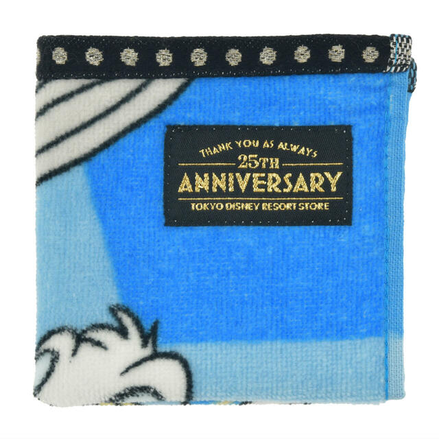 【東京ディズニーリゾート店限定】ドナルド ミニタオル 東京ディズニーリゾート店25周年記念 900円
