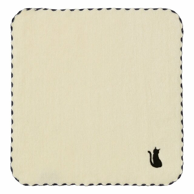 1位【Francfranc】バロット 抗菌防臭ハンカチ「 ねこホワイト」480円