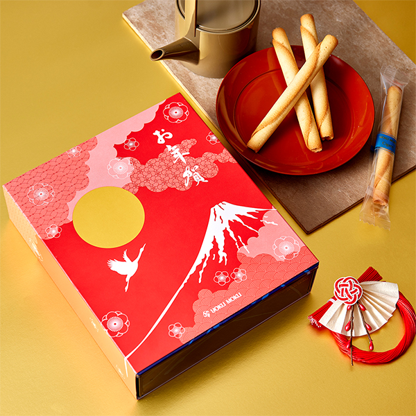 「シガール（R）年賀デザイン」＜価格：1,728円（税込）＞【年末年始のご挨拶に“お正月モチーフのヨックモック”がおすすめ！「ヨックモック 年賀コレクション 2024」】