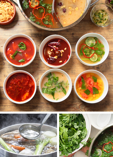 You can choose from 6 SOUPS