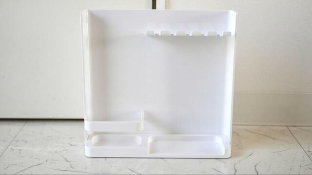 【tower 目隠し 歯ブラシ&チューブスタンド】歯ブラシ5本と歯磨き粉チューブなどを2本収納できます