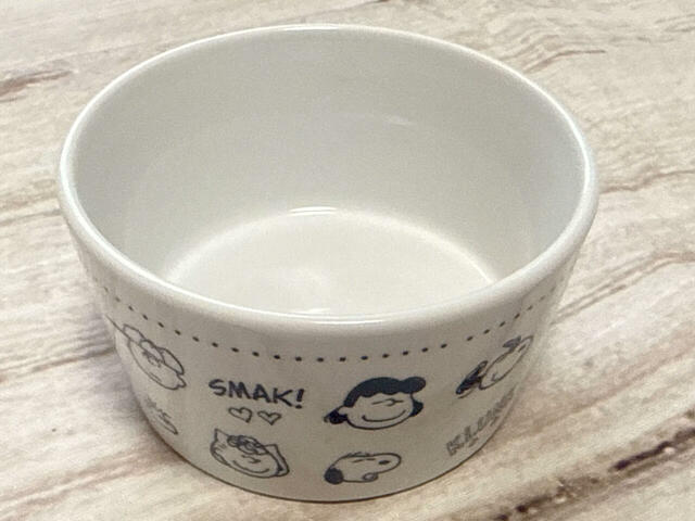 【cookpad plus 2025年冬号 スヌーピー 磁器のボウル皿セット】サイズは(約)口径9.5cm(底径 約8cm)×高さ5cm。深さがあるので汁気のあるものを入れてもOK!