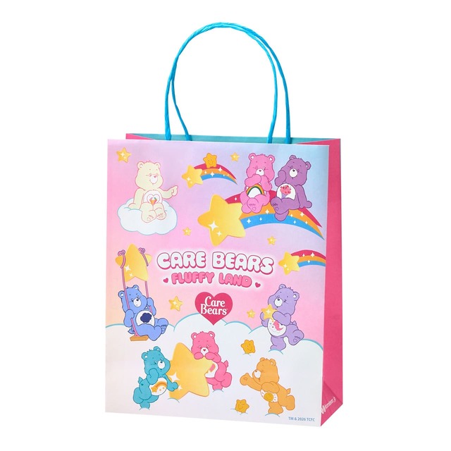 【ケアベア「FLUFFY LAND」】ショッピングバッグ裏。表と裏でデザインが異なります