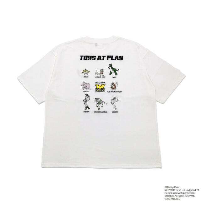 トイ・ストーリー　飛び刺しゅう半袖Ｔシャツ  カラー：アイボリー【イオン限定「トイ・ストーリー」デザインTシャツ】