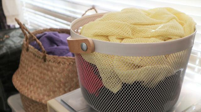 【整理整頓後】カゴ収納で通気性も抜群、湿気がこもらない