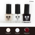 ミッキーマウス/ネイルポリッシュ:ベースコート・トップコート・セピアコート|各220円