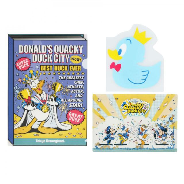クリアホルダーセット 1,200円|スペシャルイベント「ディズニー・パルパル―ザ」第2弾「ドナルドのクワッキー・ダックシティ」スペシャルグッズ|販売店舗:東京ディズニーランド「ディズニー&カンパニー」