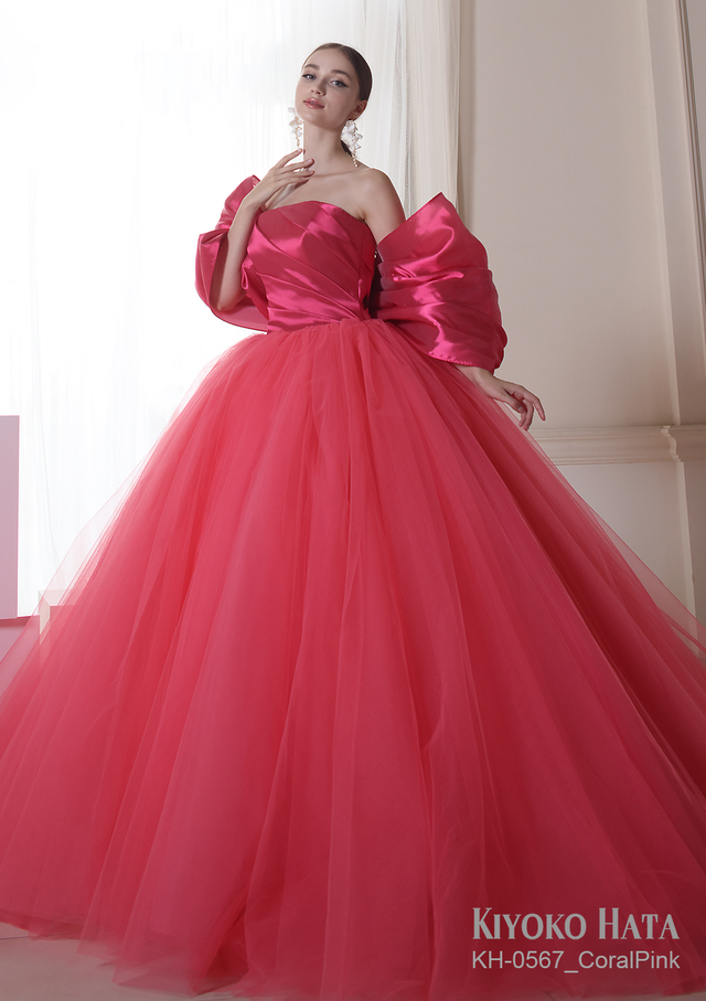 【KIYOKO HATA キヨコハタ】新作ウェディングドレス：KH-0567_CoralPink