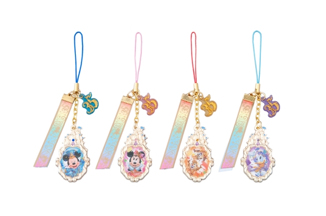 ストラップセット 2,000円｜長さ約13cm、4個セット｜東京ディズニーリゾート35周年“Happiest Celebration! ”スペシャルグッズ
