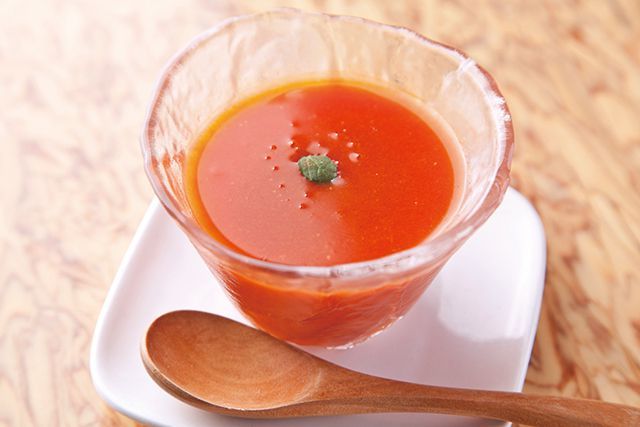 キーマカレーの名店／すぱいす（荻窪）　極甘フルーツトマトのポタージュ 496円