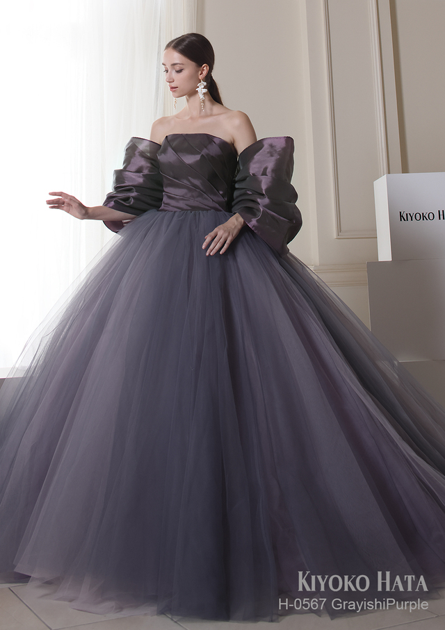 【KIYOKO HATA キヨコハタ】新作ウェディングドレス：KH-0567_GrayishiPurple
