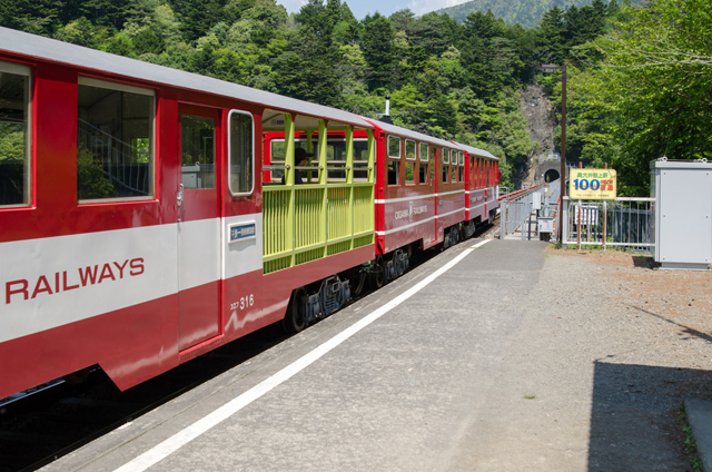 奥大井湖上駅で下車