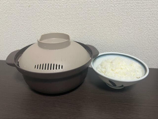 【MIクリエーションズ レンジ調理鍋】雑炊用のご飯を用意