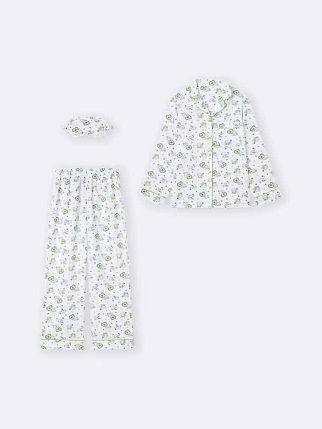 サテンパジャマ(長袖&ロングパンツ)  ¥3,990｜GU「パワーパフ ガールズ」コレクション