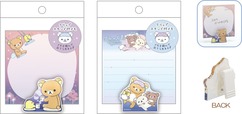 【あなたとまどろむリラックマ】立てて使える「クリップスタンド付メモ」各￥770