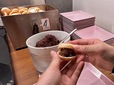 【銀座朝食ラボ】最中の皮種に自分で餡をはさみます。最中を作るのは初体験。愉しかった