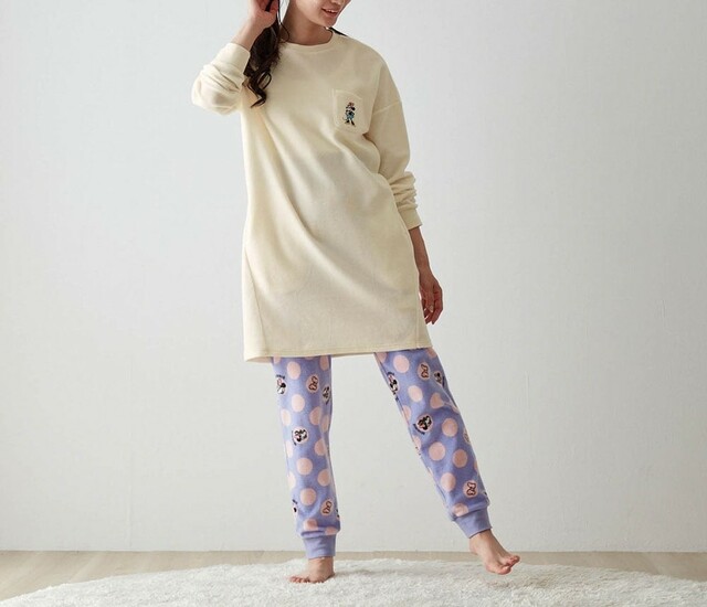 レディース肌側綿フリースチュニックパジャマ(選べるキャラクター)|¥4,990 (税込)