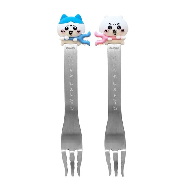 【「ちいかわレストラン」沖縄PARCO CITY店】さすまた風フォーク 全2種　　　　ハチワレ・ちいかわ各1,540円