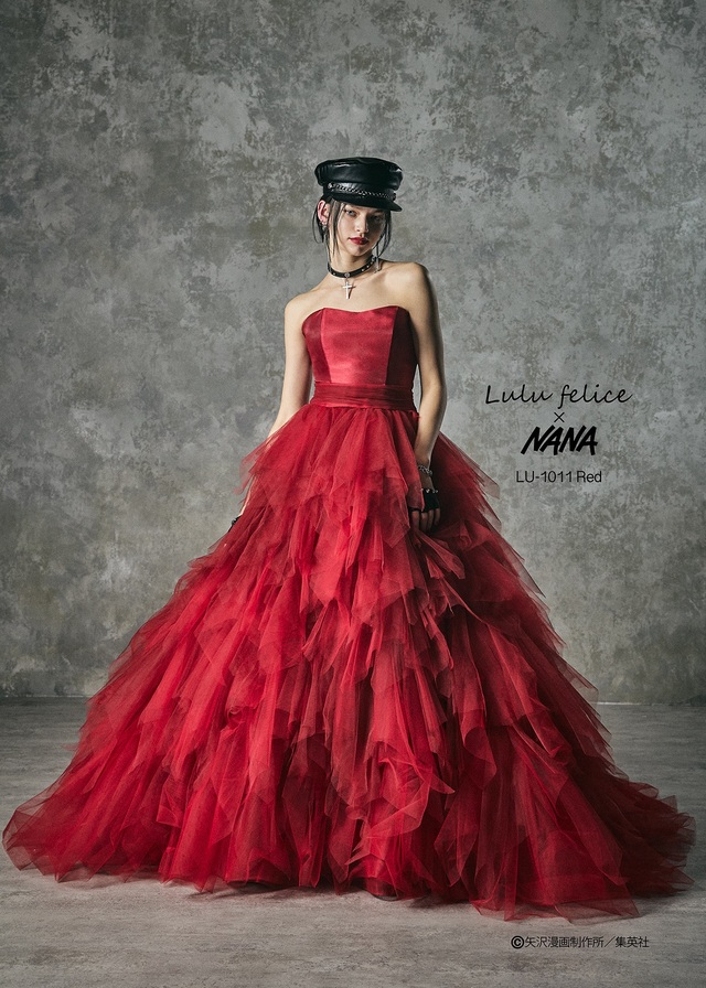 「Lulu felice×NANA」新作ウェディングドレス　LU-1011_Red