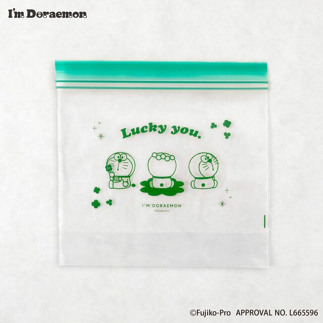 【I'm Doraemonシリーズ新商品】ジッパーバッグセット(※S･L 各10枚入り) 全1種 ¥660／食品や小物を入れるのはもちろん、整理整頓にも使えてマルチに活躍