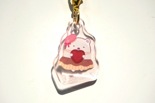 【すみっコぐらしカフェ～喫茶すみっコでチョコレートフェア～】「チャーム付きマドラー」（しろくま）1,045円