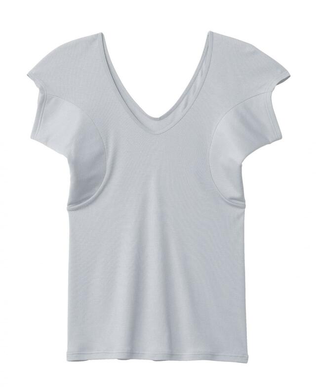 汗取りインナー・綿混ワイドネックフレンチ袖（大汗さん）｜￥ 1,980 （税込）