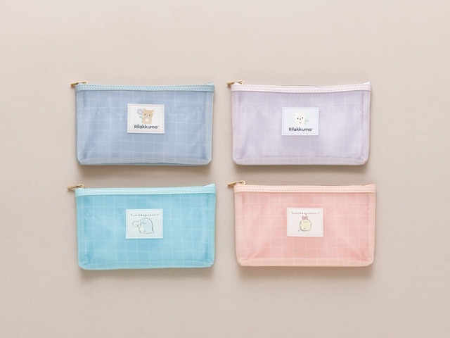 【サンエックス新商品】「メッシュペンポーチ」各1,980円／メッシュミニポーチとお揃いのペンポーチも出ました♪