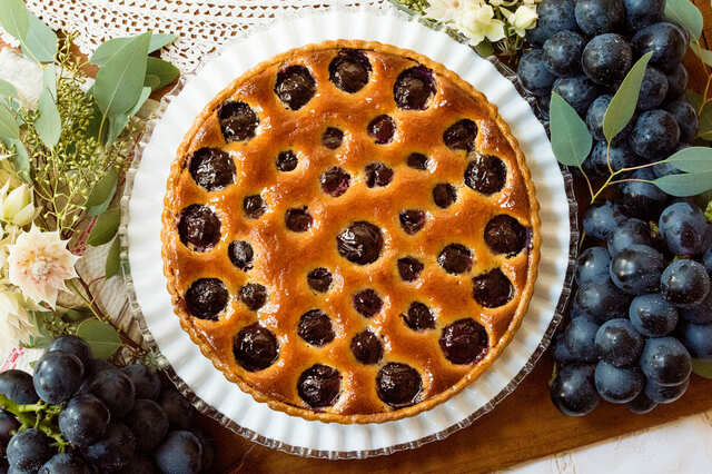 【キル フェ ボン】⾧野県産“ナガノパープル”のタルト