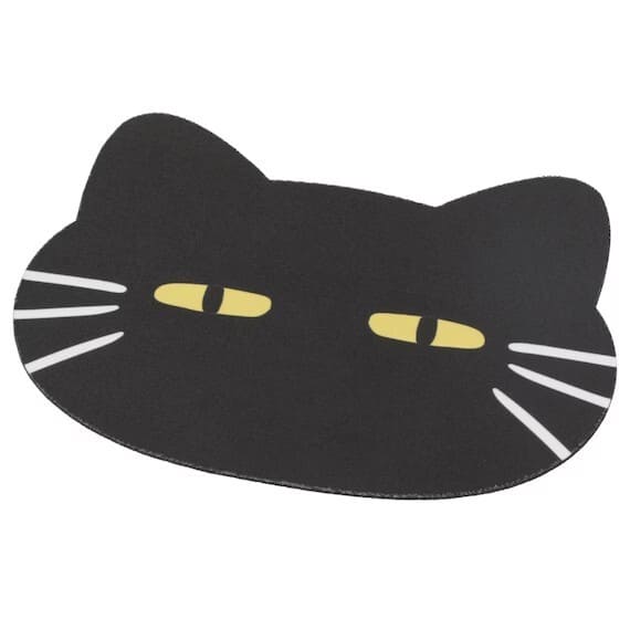 【ニトリデコホーム】「マウスパッド(デコネコDH04 ブラック)」499円　幅19.5×奥行14.5×高さ0.2cm