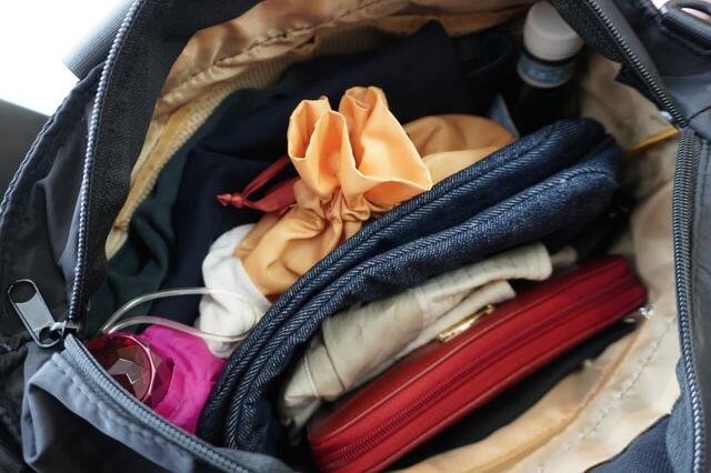 1泊分の荷物を入れてみたところ