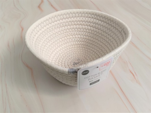 【キャンドゥ】コットンブレンドバスケット（税込220円）