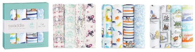 スワドル　4枚入り　（サイズ：120 x 120 cm）※箱入り　希望小売価格　6,500円＋税