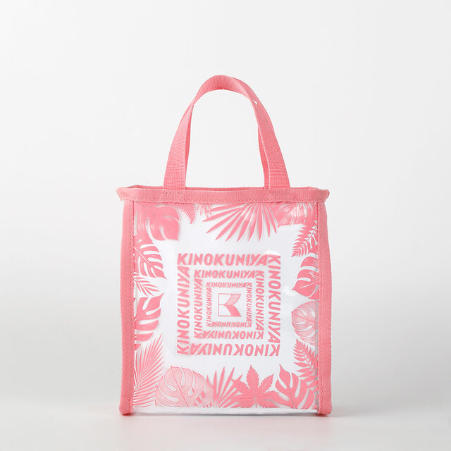 【紀ノ国屋 モンステラ柄 ミニクリアトート/ピンク】昨年大好評だった紀ノ国屋の“ミニクリアトート”にモンステラ柄が仲間入り!