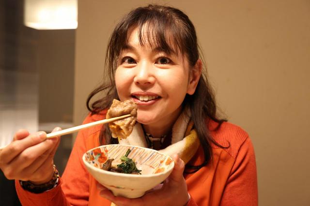 牛ロースに雲丹を挟んでいただきます